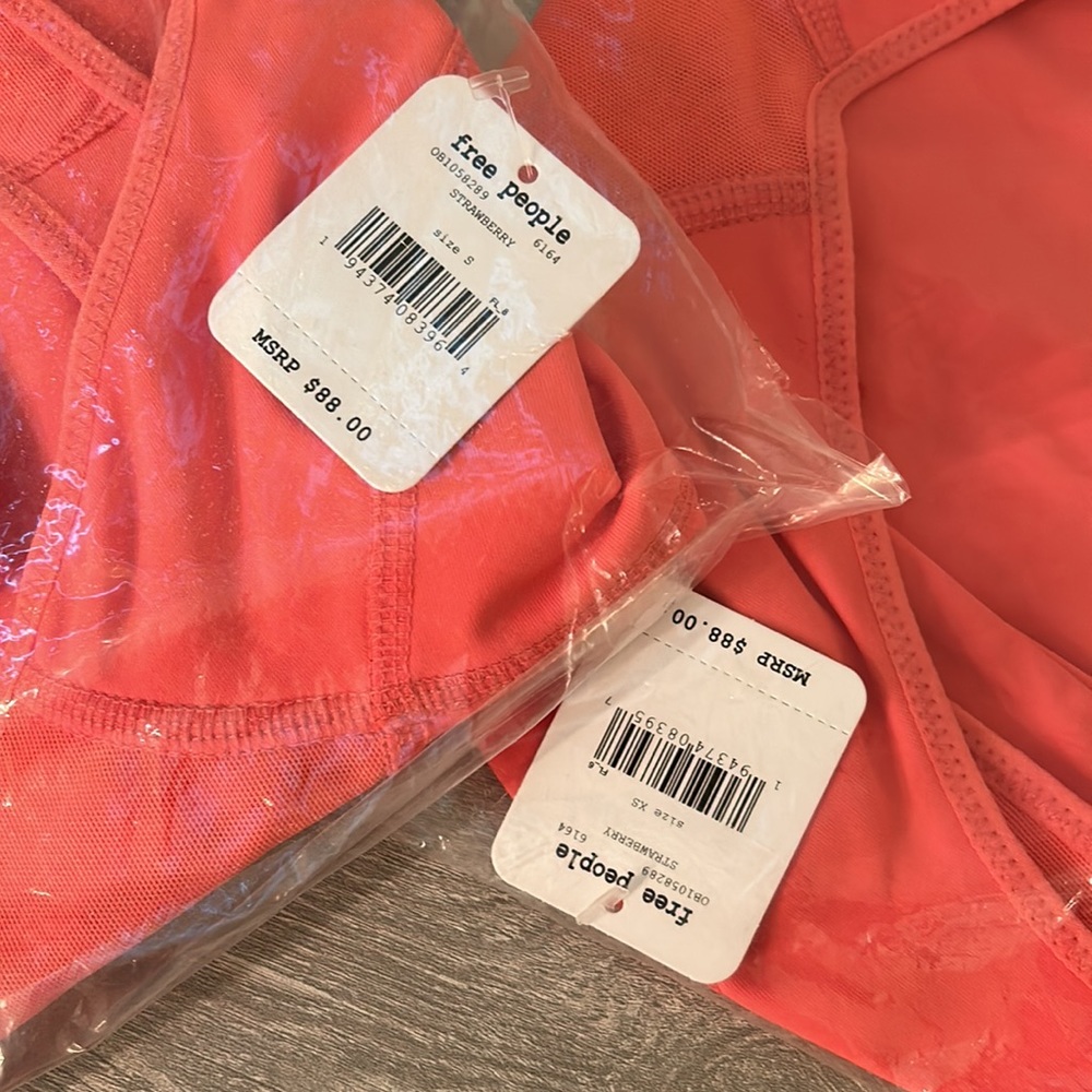 Free People heart of gold leotard bodysuit in strawberry - Picture 6 of 6